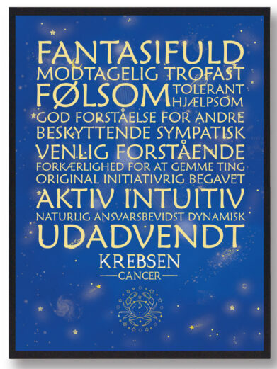 Stjernebillede krebsen – blå