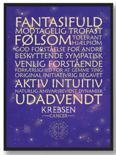 Stjernebillede krebsen – lilla
