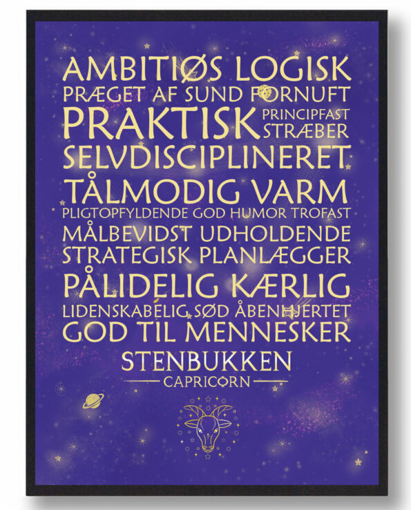 Stjernetegn stenbukken – lilla