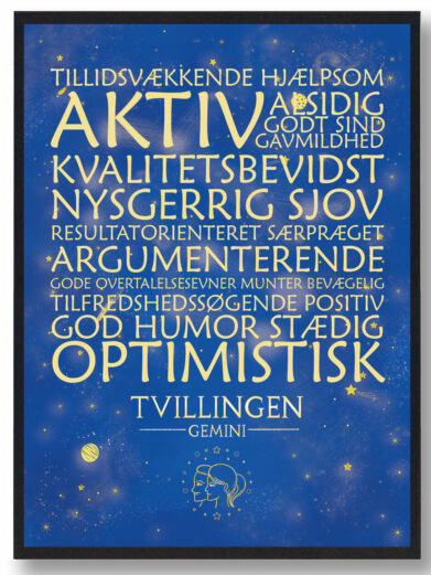 Stjernebillede tvillingen – blå
