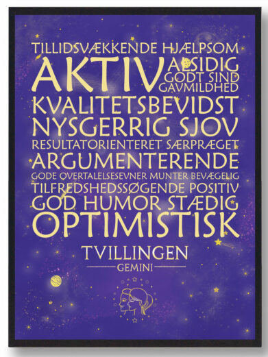 Stjernebillede tvillingen – lilla