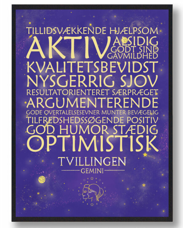 Stjernebillede tvillingen – lilla