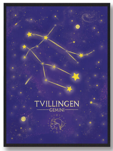 Stjernebillede tvillingen - lilla