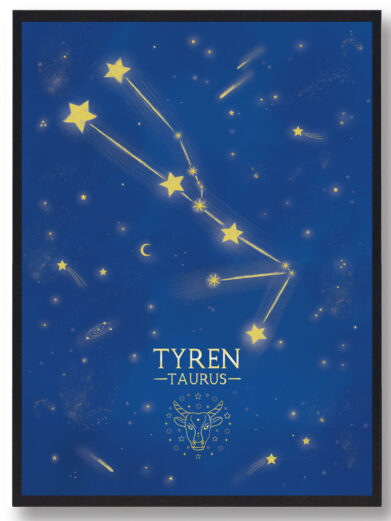 Stjernebillede tyren - blå
