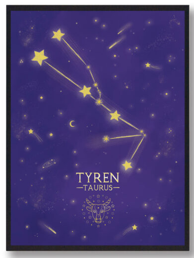 Stjernebillede tyren - lilla