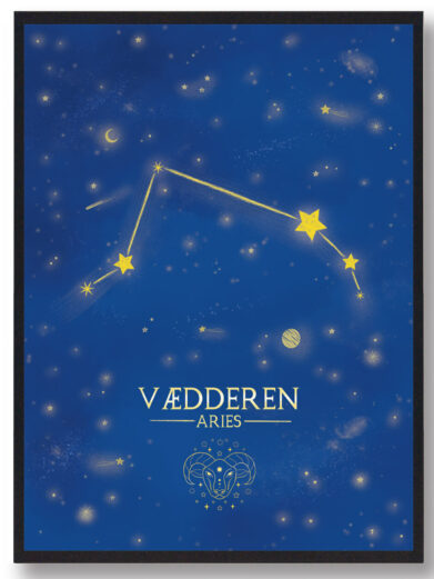 Stjernebillede vædderen - blå