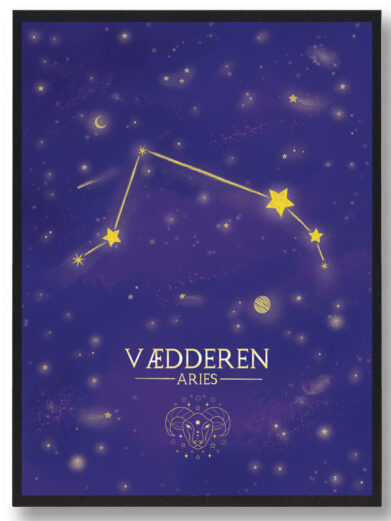 Stjernebillede vædderen - lilla