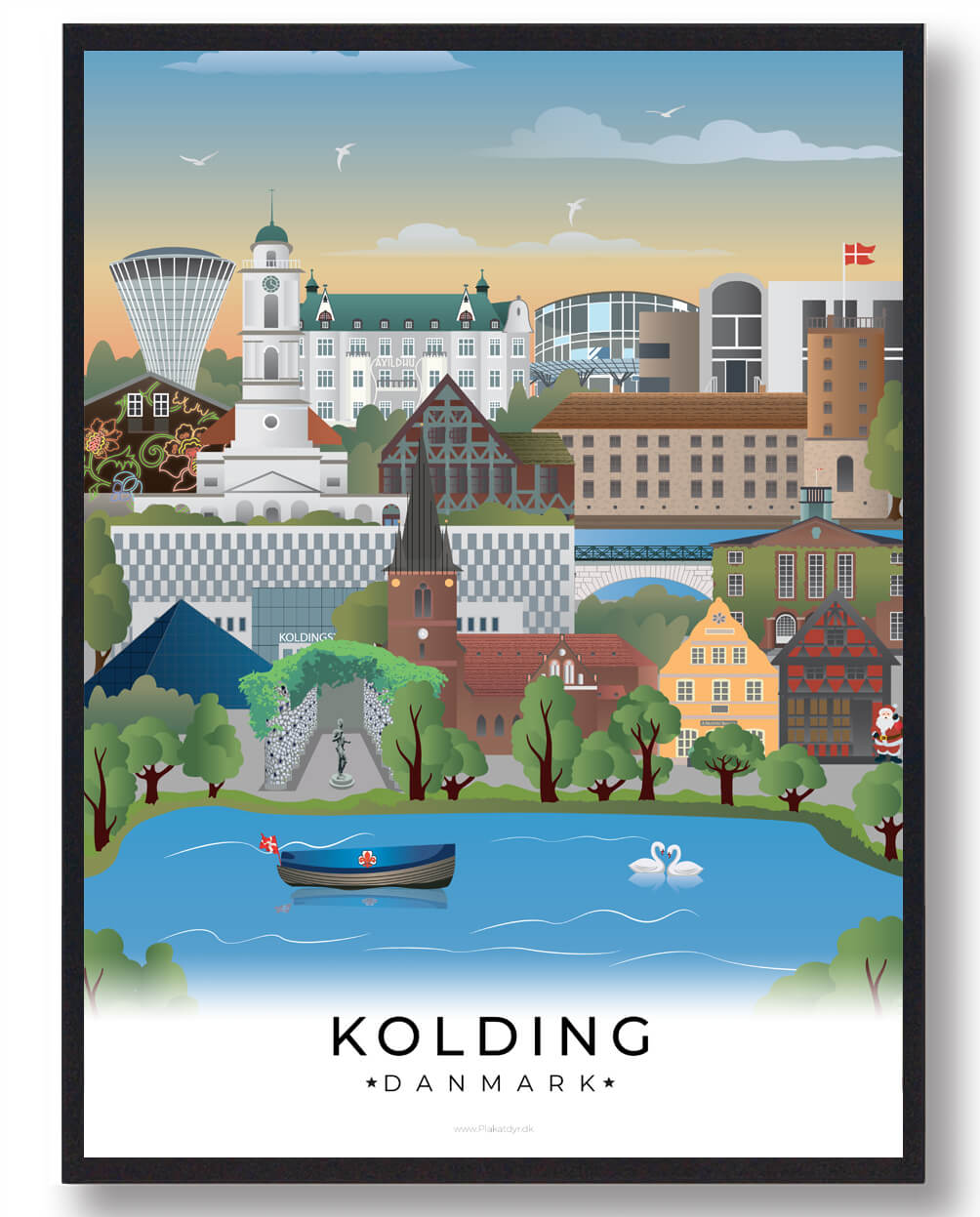 Kolding Byplakat Størrelse: Xl 70x100cm