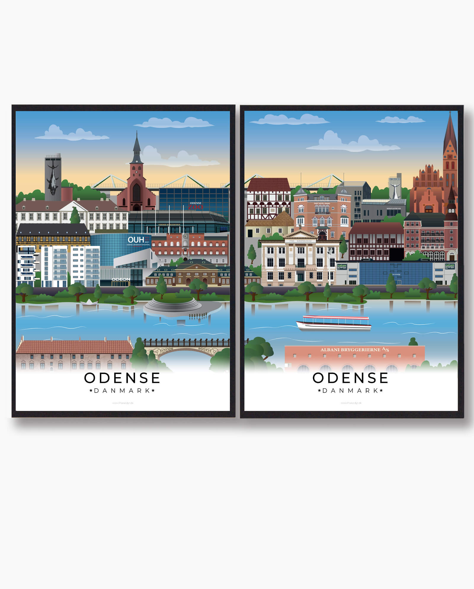 Odense Plakat Plakatsæt Størrelse: Xl 70x100cm