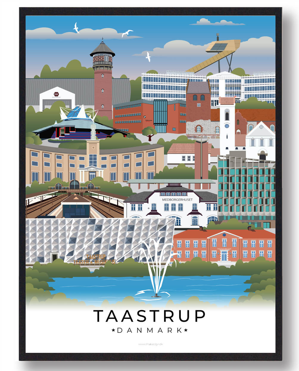 Taastrup Byplakat Størrelse: 21x29 7cm