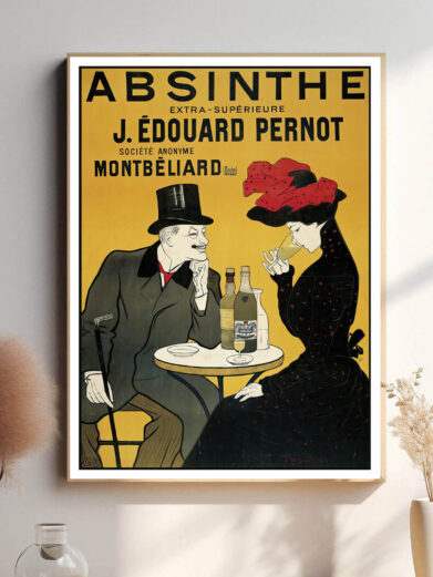 I "Absinthe" anvender Klee forskellige grønne nuancer, der henviser til den karakteristiske farve på absinthe, og skaber en visuel oplevelse, der afspejler både drinkens gådefuldhed og allure.