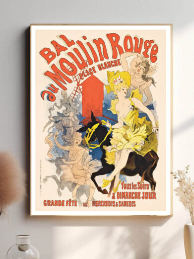 I "Bal au Moulin Rouge" bruger Klee dynamiske farver og former til at formidle den livlige atmosfære af dans og musik, der kendetegner en aften på den ikoniske parisiske kabaret.