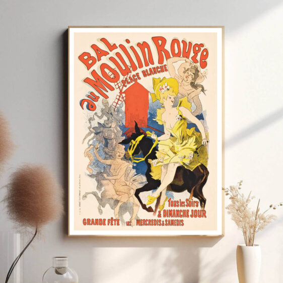 I "Bal au Moulin Rouge" bruger Klee dynamiske farver og former til at formidle den livlige atmosfære af dans og musik, der kendetegner en aften på den ikoniske parisiske kabaret.