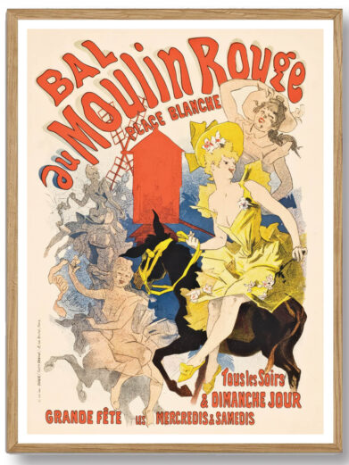 "Bal au Moulin Rouge" fanger essensen af pariserlivet med sine farver og rytmer, hvor Klees kunstneriske fortolkning af den berømte kabaret bringer en fornemmelse af bevægelse og eufori.