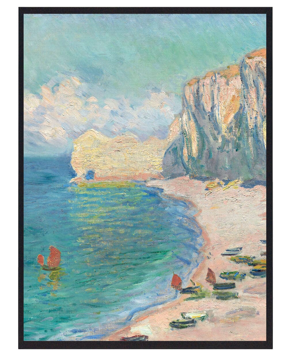 Claude Monet - Etretat the beach