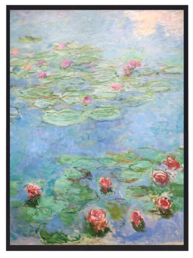 Serien af Water Lilies blev malet i Monets senere år, hvor hans fokus var på lys og refleksion snarere end detaljer. Værket står som et symbol på impressionismens evne til at fange det flygtige øjeblik i ren farve og bevægelse.