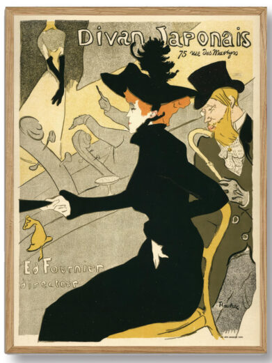 Et ikonisk kunstværk fra 1890'ernes Paris, der bringer kabaretens mystik og dekadence ind i enhver indretning.