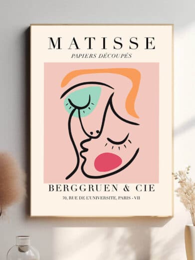 I dette værk bruger Matisse den lyserøde farve til at tilføre en livlig energi til ansigtet. De grafiske linjer, der skaber ansigtets struktur, kombineres med den varme tone for at skabe et dynamisk og udtryksfuldt portræt.