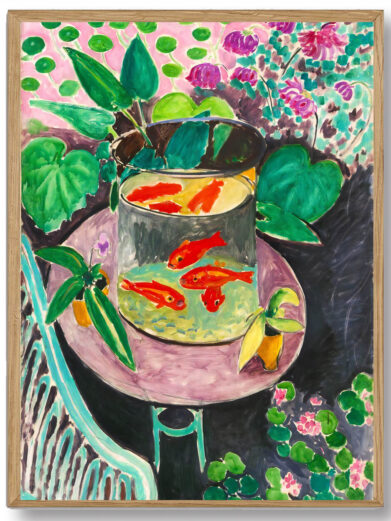 Matisse’s The Goldfish plakat fanger den subtile skønhed i de gyldne fisk og kombinerer den med et stærkt farvevalg for at skabe et værk, der føles både sensuelt og energisk. Plakaten bringer en livlig atmosfære ind i ethvert rum.