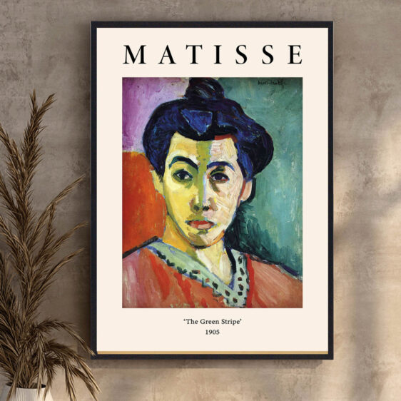I The Green Stripe udforsker Matisse farvens evne til at udtrykke følelser og personlighed. Den grønne linje, der tværer ansigtet, er både en stilistisk og symbolsk tilgang til portrættets form.
