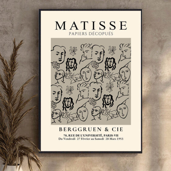 Berggruen and Cia af Henri Matisse udtrykker en dynamisk sammensmeltning af form og farve. Matisse’s enkle linjer og farvevalg skaber en følelse af energi og dybde, som reflekterer hans konstante eksperimentering med stil og komposition.
