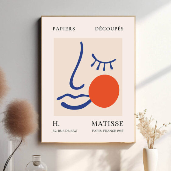 I dette værk skaber Matisse et portræt ved at reducere ansigtets former til deres enkleste elementer. Den dybe blå farve fungerer som et følelsesmæssigt udtryk, som forstærker den symbolske betydning af det menneskelige ansigt.