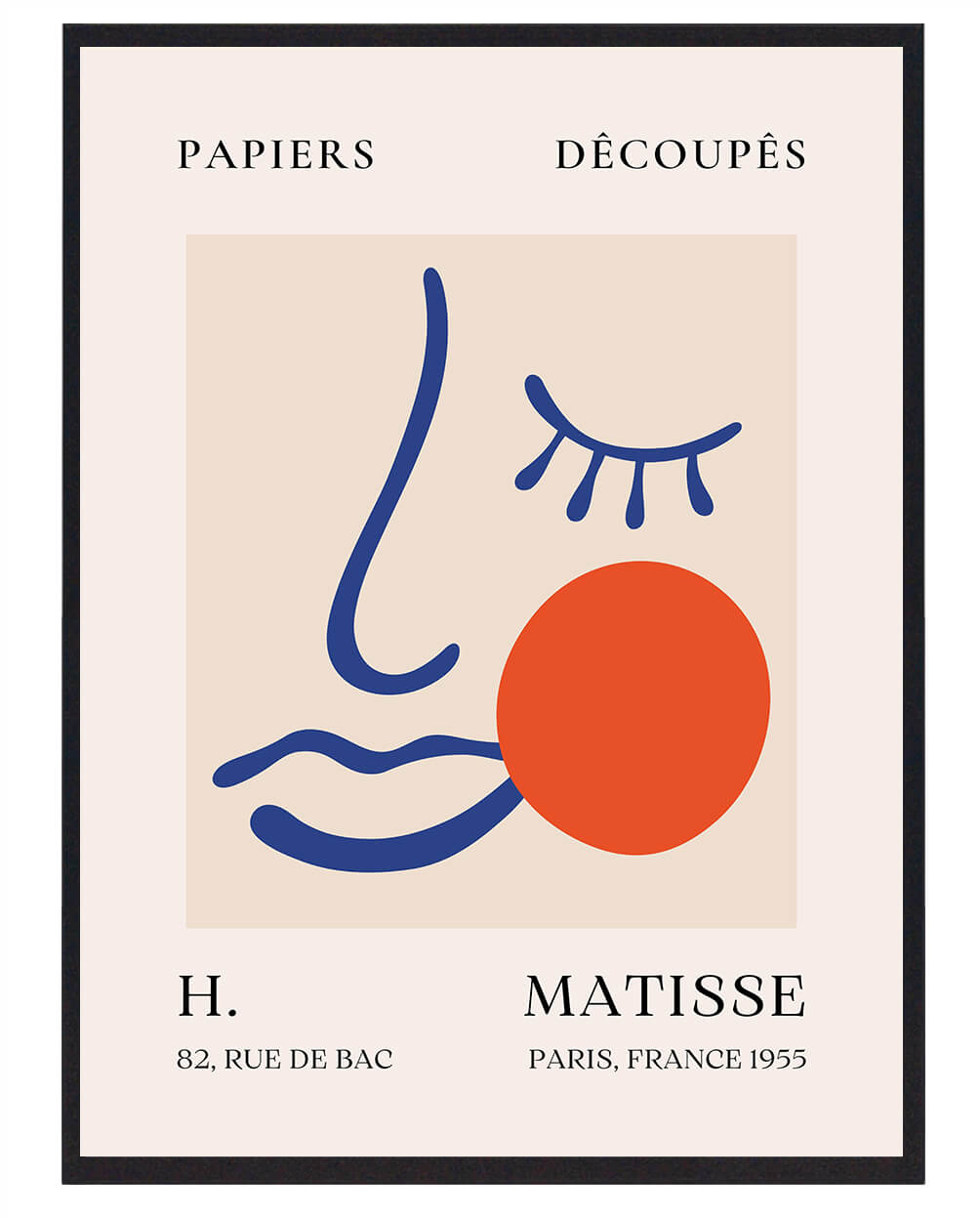 Henri Matisse - Blue face decoupes