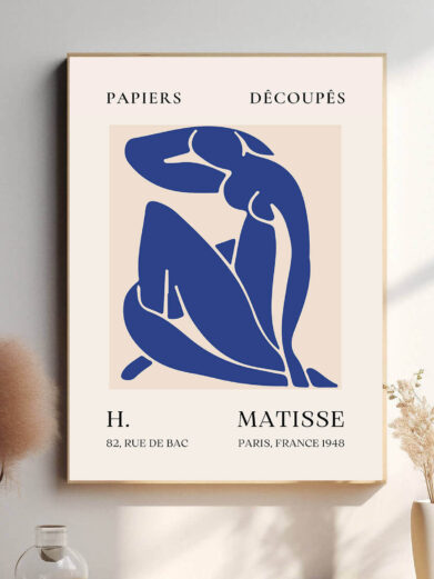 Matisse’s Blue Nude bruger farve og form til at udtrykke både sensualitet og styrke. Den abstraherede kropsform, fremhævet af den intense blå farve, gør værket både æstetisk tiltalende og følelsesmæssigt ladet.