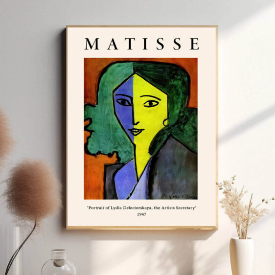 Portrait of Lydia Delectorskaya af Henri Matisse fanger en stille, næsten meditativ kvalitet i sin skildring af modellen. De rene linjer og subtile farver afslører både følsomhed og styrke i hendes udtryk.