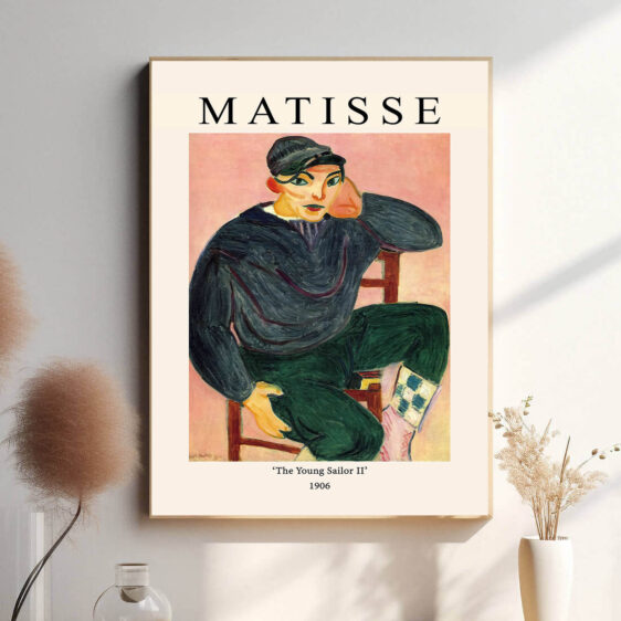 Matisse giver et intimt indblik i sin model, hvor det enkle ansigt og de klare farver udtrykker både styrke og sårbarhed. Sømandens ansigt fortæller en historie om både beslutsomhed og længsel.