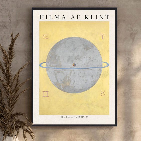 I dette maleri svæver duen som et symbol på åndelig oplysning og indre fred. Hilma af Klint bruger levende farver og geometriske mønstre til at skabe et rum, hvor det jordiske og det transcendentale mødes. Duen står som et bindeled mellem den fysiske verden og den åndelige dimension, og dens tilstedeværelse inviterer beskueren til at søge dybere forståelse af universets dybere mysterier.