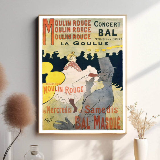 Denne plakat udstråler den intense energi og de dramatiske forestillinger, der definerer Moulin Rouge. Perfekt til dem, der elsker historiske kabaretoplevelser.