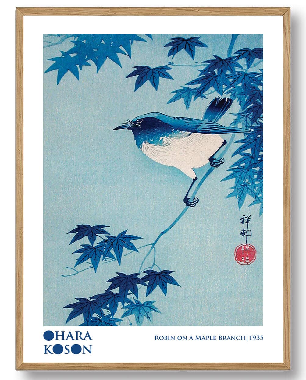 Ohara Koson - Robin on a maple