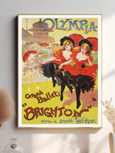 Denne plakat udstråler den energi og finesse, der kendetegner Olympia, et af Paris' mest berømte teatre. Perfekt til dem, der elsker kabaret og teaterkunst.