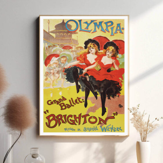 Denne plakat udstråler den energi og finesse, der kendetegner Olympia, et af Paris' mest berømte teatre. Perfekt til dem, der elsker kabaret og teaterkunst.