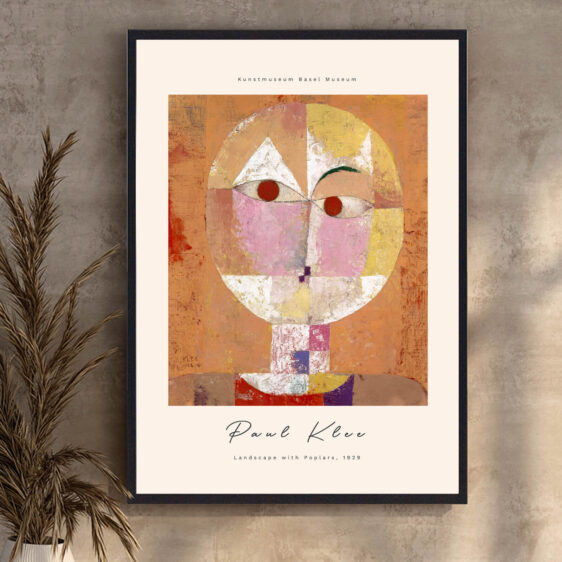 Paul Klee skaber et drømmende landskab i geometriske former og bløde farvefelter. Markernes linjer og bygningernes konturer smelter sammen i en harmonisk komposition, der balancerer mellem fantasi og virkelighed.