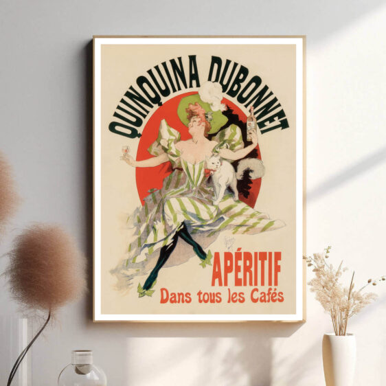 Denne plakat udstråler den fine balance af bitterhed og sødme, som Quinquina tilbyder. Perfekt for dem, der værdsætter traditioner og sofistikeret smag.