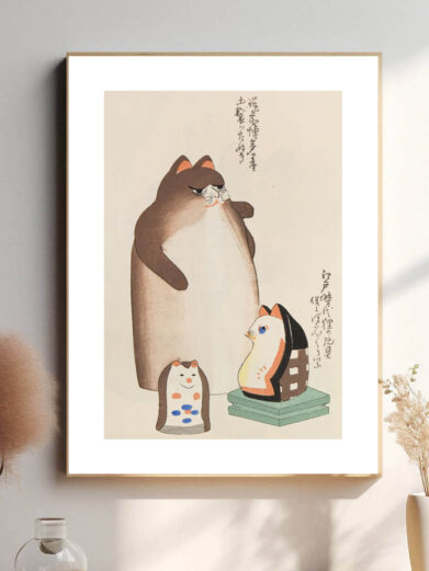 Katten er et symbol på mystik og uafhængighed, smukt gengivet i denne harmoniske komposition. Perfekt til dem, der elsker både kunst og katte.