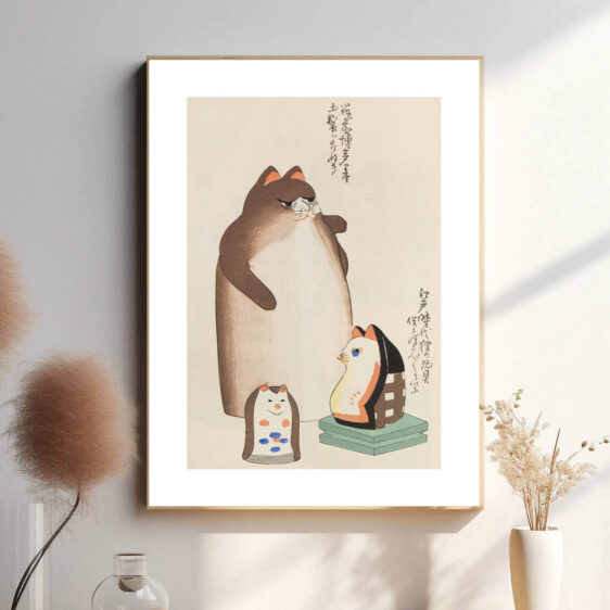 Katten er et symbol på mystik og uafhængighed, smukt gengivet i denne harmoniske komposition. Perfekt til dem, der elsker både kunst og katte.