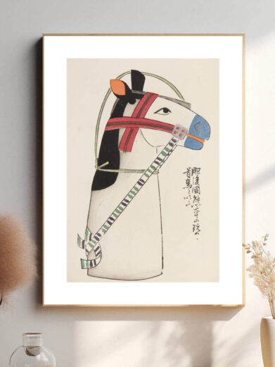 Hesten repræsenterer frihed og udholdenhed, smukt gengivet i en kunstnerisk komposition.
