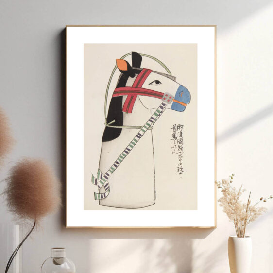 Hesten repræsenterer frihed og udholdenhed, smukt gengivet i en kunstnerisk komposition.