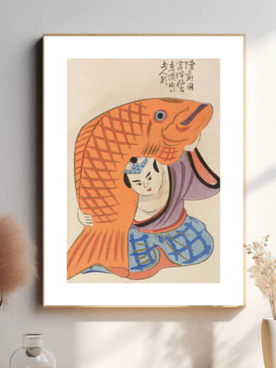 nspireret af japansk kunst og mytologi, hvor fisken ofte symboliserer styrke og udholdenhed.
