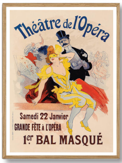 En tidløs plakat, der hylder operaens storhed i Paris. Den perfekte indretning til dem, der elsker teater, musik og den parisiske kulturarv.