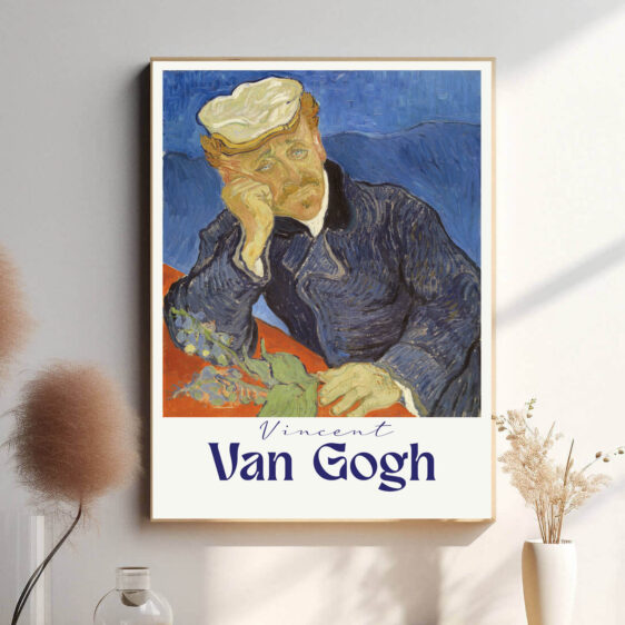 I dette portræt fanger Van Gogh en følelse af både styrke og sårbarhed i Dr. Gachet. De varme farver og den detaljerede skildring af hans ansigt fremhæver hans menneskelighed og dybde, hvilket giver et intimt indblik i hans personlighed og sindstilstand.