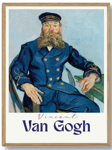 En smuk illustration, der fanger essensen af Vincent van Goghs malerier. Maleri Plakat er en hyldest til hans udtryksfulde stil, hvor hver linje og farve spiller en rolle i at skabe et levende kunstværk.