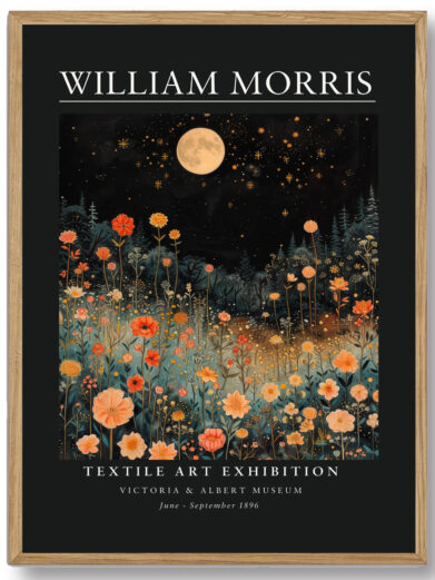 Dark Moon designet forener kunstnerisk finesse med en dyb fascination af naturens skønhed og mystik. Denne plakat bringer et element af tidløs elegance til ethvert rum og er ideel for dem, der ønsker at tilføje et sofistikeret og kunstnerisk indslag i deres hjem.