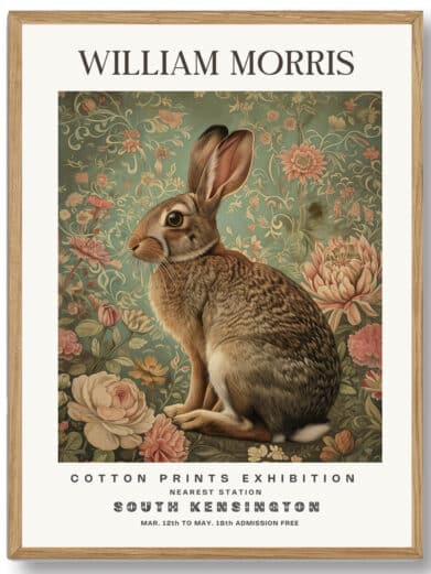 Morris’ Hare design tilføjer en livlig og delikat dimension til hjemmet. Haren, med sine hurtige bevægelser og fine detaljer, bringer et frisk og energisk element ind i rummet, samtidig med at det afspejler naturens naturlige elegance og skønhed.