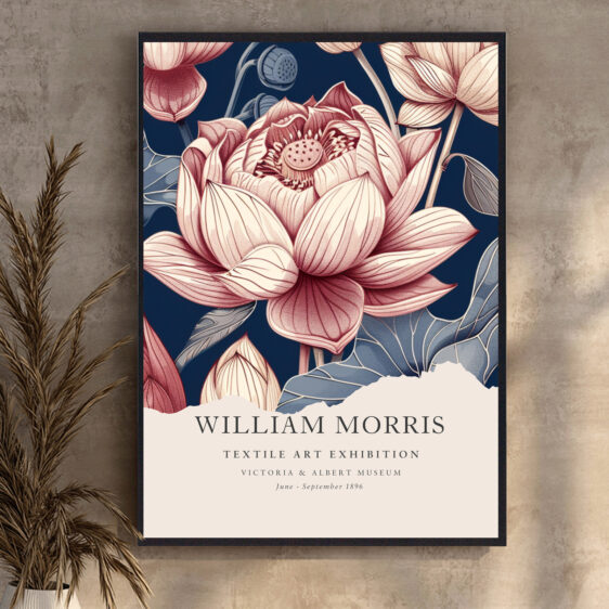 Morris’ plakater er ofte præget af detaljerede, naturlige motiver som blomster, planter, træer og dyr. Hans evne til at forvandle naturens enkelhed til smukke og komplekse mønstre gør hans plakater ideelle til at bringe et strejf af naturlig skønhed ind i ethvert hjem.