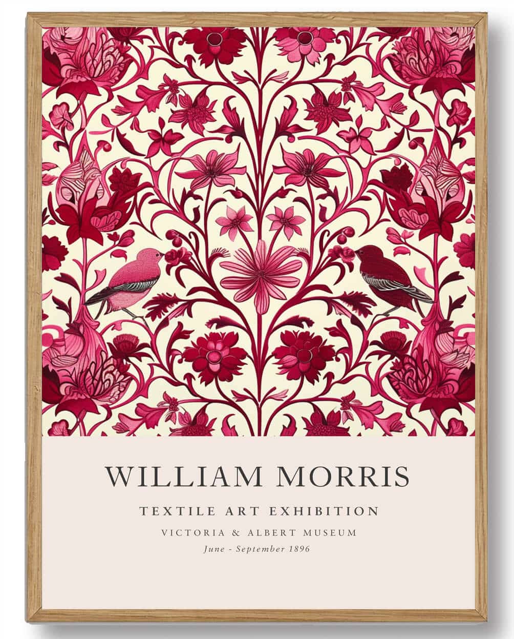 William Morris - Red textile flower