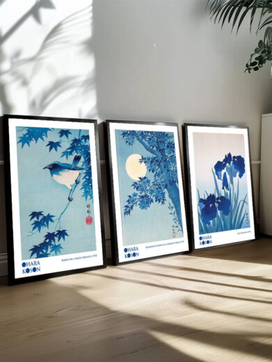 Dette plakatsæt bringer fokus på Kosons evne til at fremvise stille liv og naturens fineste detaljer med en imponerende finesse. Plakaterne viser, hvordan han indfanger dyrelivet i elegante og næsten poetiske omgivelser, hvor hver penselstrøg og farvevalg skaber dybde og liv. Fra fløjlsbløde blomster til de yndefuldt landende fugle, fremstår værkerne som en hyldest til både naturens skønhed og kunstens evne til at fange det efemere.